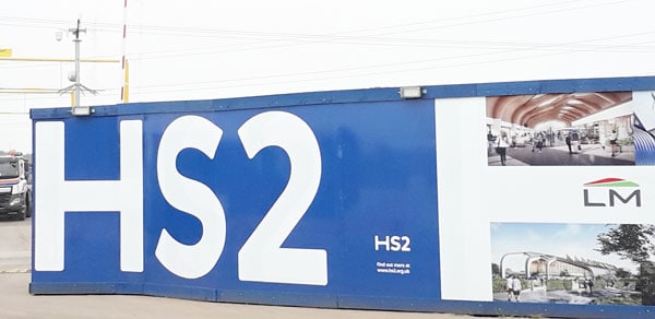 HS2 build site hoarding